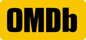 The letters OMDb in black letters on a white rounded rectangle
